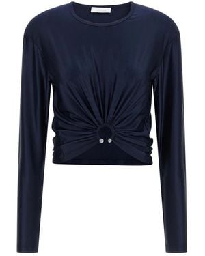 Rabanne Long Sleeve T-Shirts - Blue