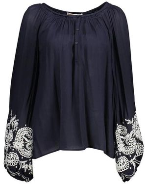 Kocca Bestickte Bluse - Blau