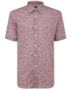 Billionaire Shirt Slim Fit - Paars
