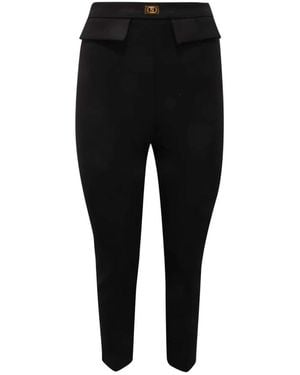 Elisabetta Franchi Slim-Fit Trousers - Black