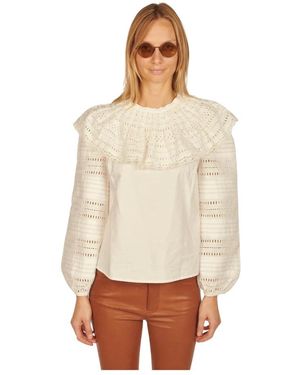 Sea Ivory Broderie Anglais Shirt - Naturel