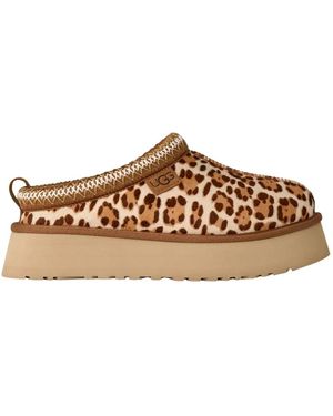 UGG Schoenen ,Bruin ,Wol Tazz Plains Slippers Felicity Leopard Jasmine