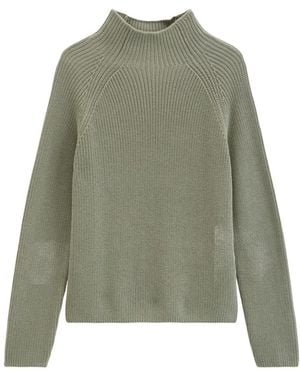 Marc O' Polo Truien & Vesten ,Groen ,Katoen Pullovers Lsl Opstaande Kraag