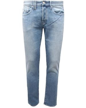 CYCLE Comfort Skinny Bleached Destroyed Broek - Blauw