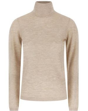 Brunello Cucinelli Truien & Vesten ,Bruin ,Kasjmier Coltrui - Naturel