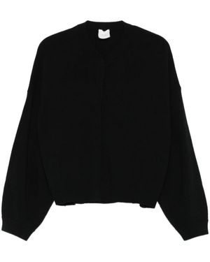 Alysi Truien & Vesten ,Zwart ,Wol Balloon Sleeve Cardigan