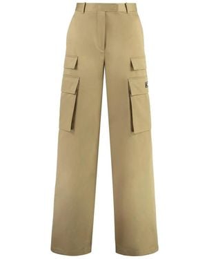 Versace Stylish Cargo Trousers With Eight Pockets For - Natural