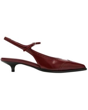 Miu Miu Flache Slingback Schuhe - Rot