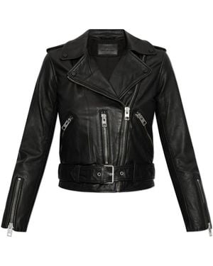 AllSaints Leather Jackets - Black
