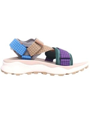 Flower Mountain Flat Sandals - Blue