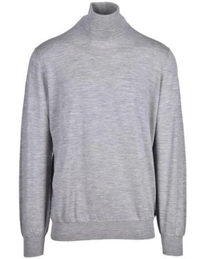 Brunello Cucinelli Radfahrer Wolle Kaschmir Stricktop - Grau