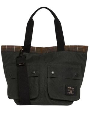 Barbour Field Wax Carry All Tote Bag - Zwart