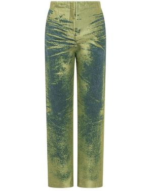 DIESEL Straight Trousers - Green