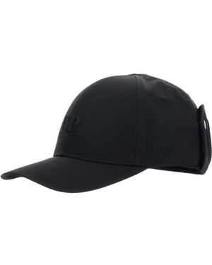 C.P. Company Accessoires ,Zwart ,Polyester Logo-Detail Baseball Cap