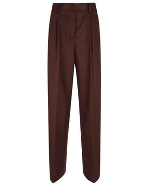 Forte Forte Bruine Wol Elegante Broek