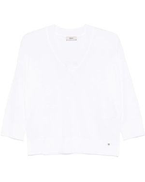 Herno Truien & Vesten ,Wit ,Katoen Bianco Sweater Stijlvol Ontwerp Zacht Gevoel