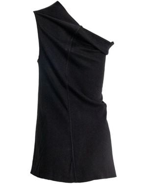 Rick Owens Tops ,Zwart ,Katoen Top Met Één Schouder