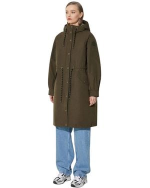Woolrich Lange Parka Met Trekkoord - Groen