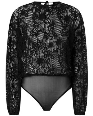 Pinko Tops ,Zwart ,Bolognese Bodysuit