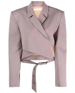 Ssheena Crossover-front kurzer blazer - Pink