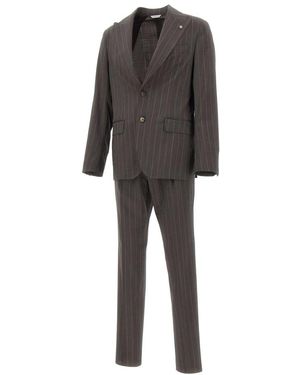 Manuel Ritz Single Breasted Suits - Grey