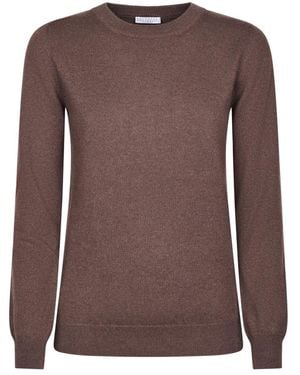 Brunello Cucinelli Round-Neck Knitwear - Marrón