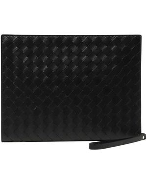 Bottega Veneta Schwarzer Leder-Dokumentenhalter