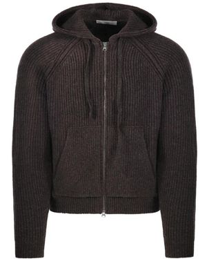DUNST Strickjacke Mit Kapuze - Schwarz