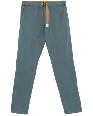 White Sand Slim-Fit Trousers - Blue