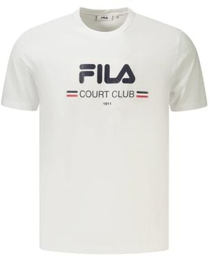 Fila Tops ,Wit ,Katoen T-Shirt Met Korte Mouwen
