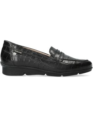 Mephisto Schwarze lederslipper