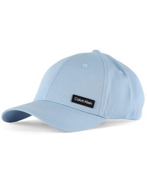 Calvin Klein Hellblaue Baseballkappe Logo Patch