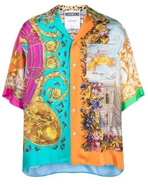 Moschino Short Sleeve Shirts - Blu