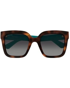 Gucci Rechthoekige Zonnebril - Zwart