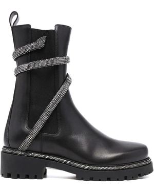 ショートブーツ・ブーティ RENE CAOVILLA BOOTS BLACK 24cm Rene Caovilla(レネカオヴィラ) ショートブーツ・ブーティ