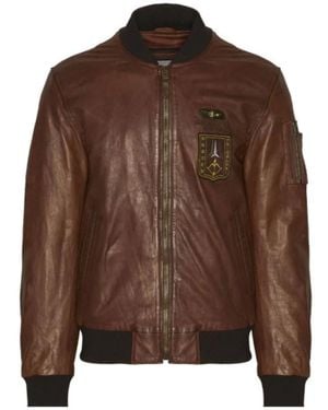 Aeronautica Militare Leather Jackets - Brown