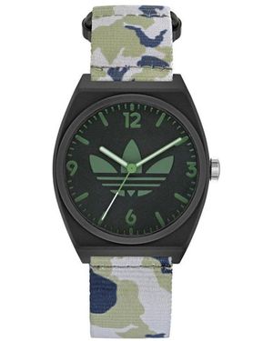 adidas Stoffarmband Quarz Analoguhr - Grün