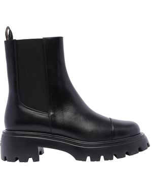 Stuart Weitzman Schwarzer Chelsea Bootie Mit Stretch-Einsätzen