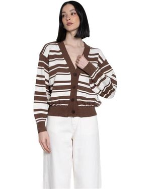 Kaos Truien & Vesten ,Bruin ,Katoen Cardigans