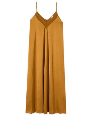 Oltre Langes Kleid Aus Viskosesatin - Mettallic