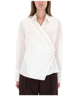 Helmut Lang Overhemden ,Wit ,Katoen Blouses