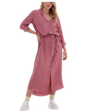 10Days Flowy Shirt Kleid - Pink
