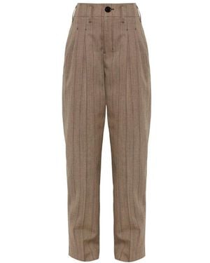 Ami Paris Straight Trousers - Marrón