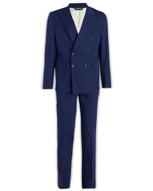 Brian Dales Double Breasted Suits - Blue