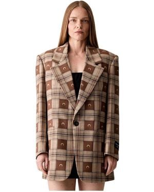 Marine Serre Blazers - Marrone