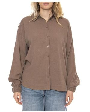 Minimum Overhemden ,Roze ,Katoen Kaison Shirt - Bruin