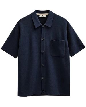Anerkjendt Overhemden ,Blauw Akvilhelm Needle Rib Ss Knit Sky Captain 902192