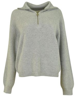 Malo Hoodies & Sweatvesten ,Grijs ,Zip-Throughs