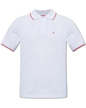 DIESEL Tops ,Wit ,Polo Shirts - Blauw