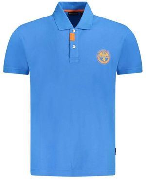 Napapijri Blaues Baumwoll Herren Polo Shirt